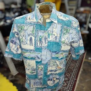 Blue Water Wear mens XL fishing / Hawaiian shirt